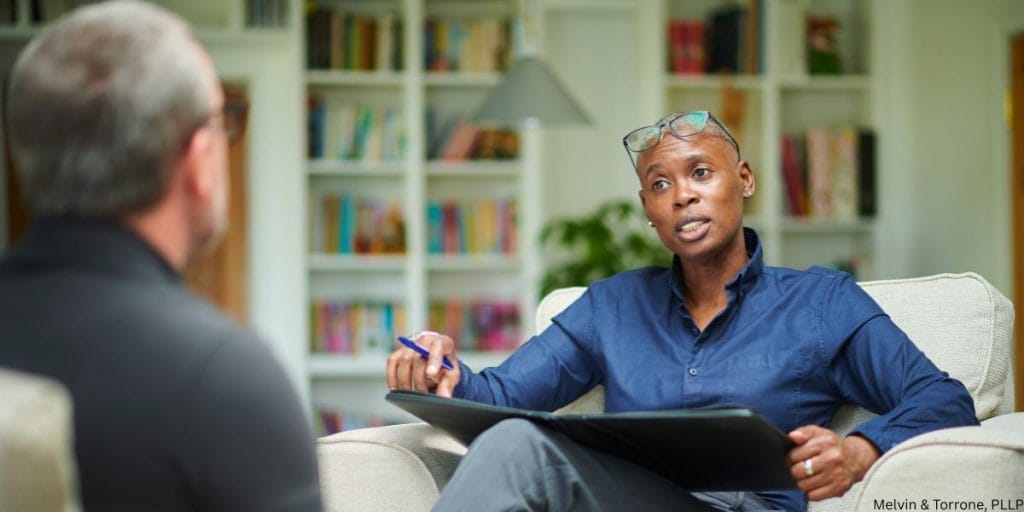 Client attending counseling session before writing domestic violence apology letter