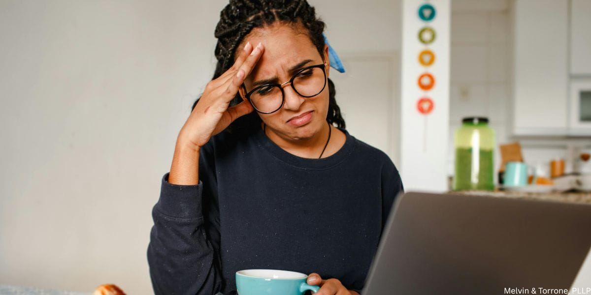 Woman reviewing divorce decree after ex does not comply with court orders